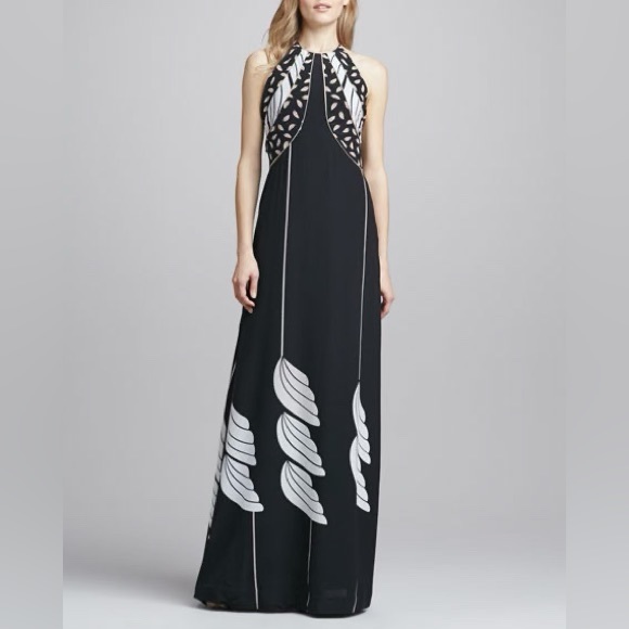 Vintage Y2K Diane Von Furstenberg Silk Halter Maxi Dress - Picture 8 of 8